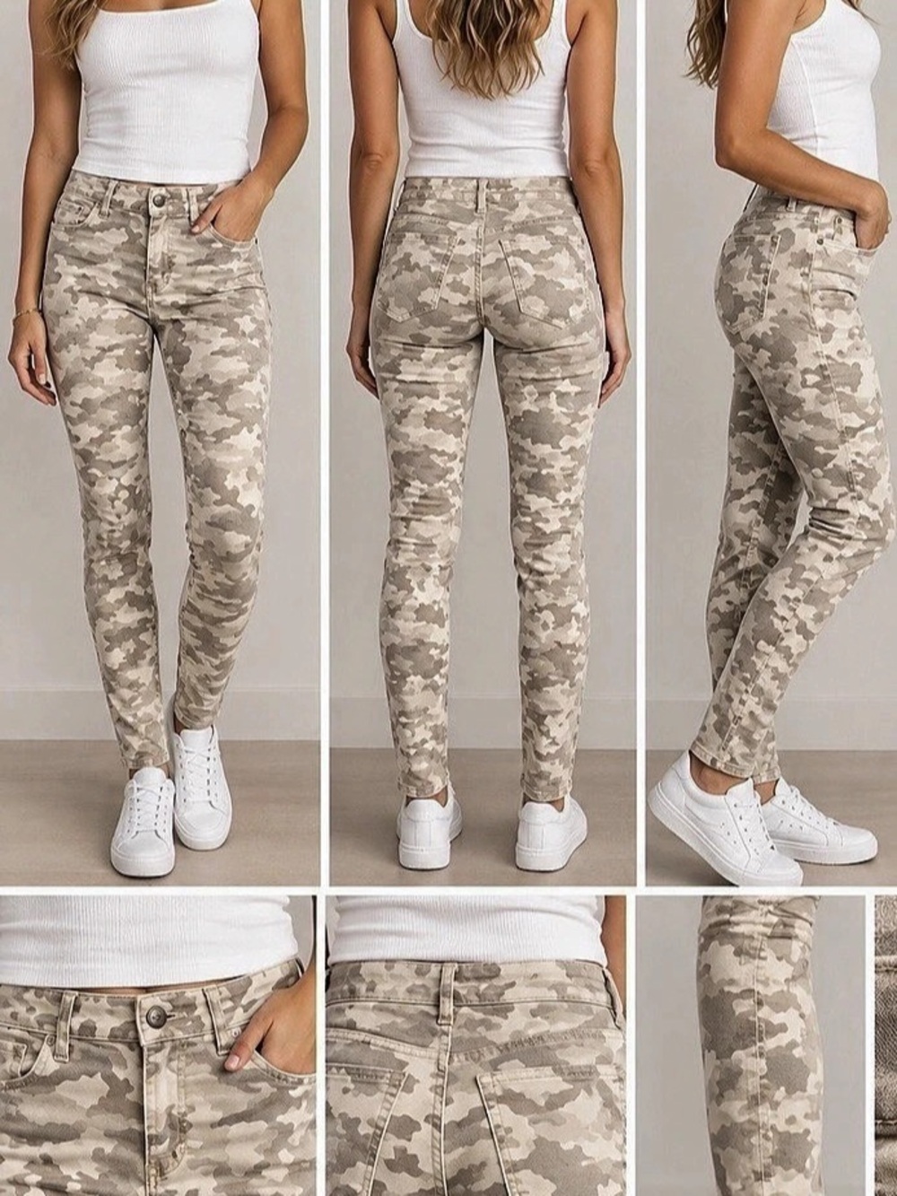 Old Navy Rockstar Super Skinny High Rise Secret Slim Pockets Jeans Camo Jeans